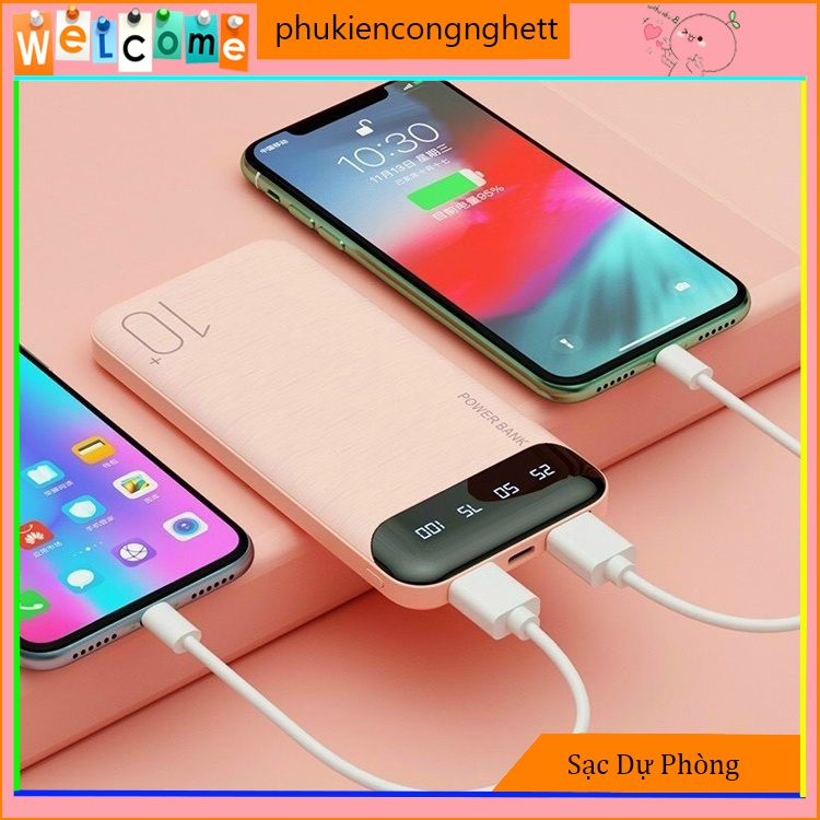 [BẢO HÀNH 12 THÁNG] Sạc dự phòng tích hợp màn hình Led Dung Lượng 10000MAH-20000MAH WK-16
