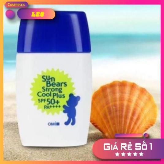 Kem Chống Nắng Omi Sun Bears Strong Cool SPF 50+nhạy cảm trẻ em cũng dùng được [ CHUẨN NHẬT BẢN]