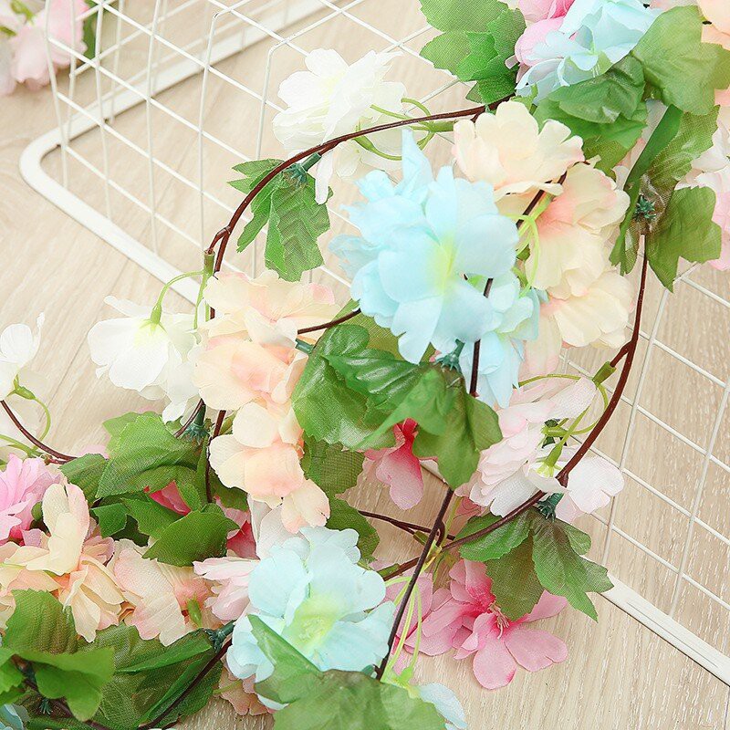 Dây hoa Anh đào 2.3m giống thật 100% - Hoa giả - Trang trí nội thất, sự kiện, sảnh, phụ kiện chụp ảnh