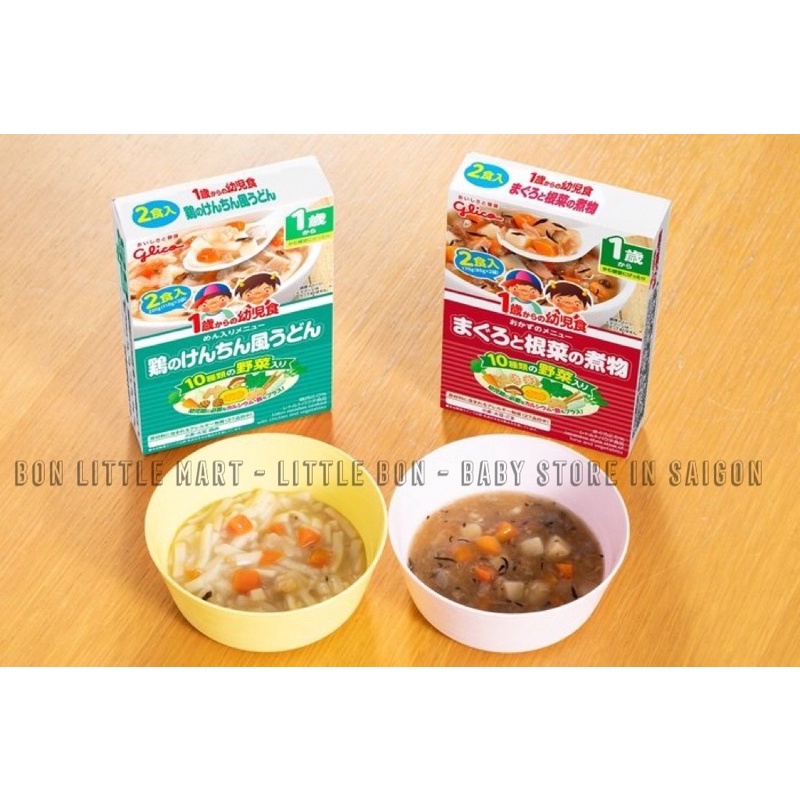 Gói thức ăn liền Glico Nhật cho bé 12M+  bay air