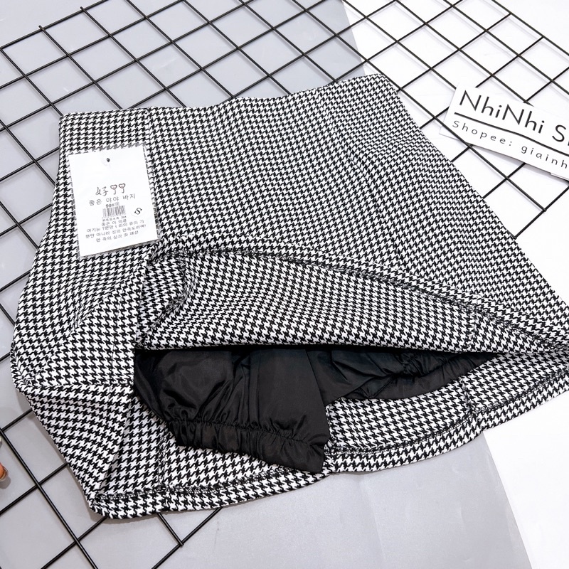 Chân váy kẻ ziczac dáng A thêu nhện CV578 - NhiNhi Shop