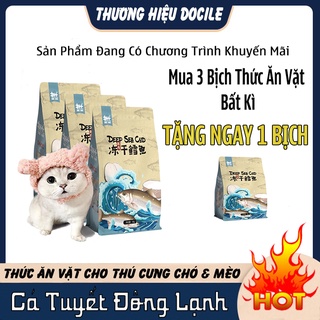 Cá tuyết đông lạnh Docile cho Chó & Mèo, Đồ ăn vặt chó & mèo, Snack cho chó & mèo, bánh thưởng cho chó & mèo,cho mèo con