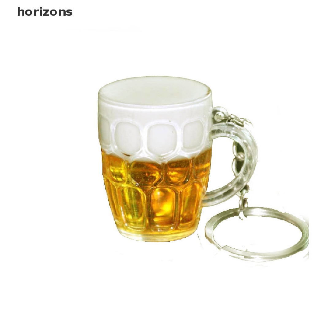 Móc khóa hình ly bia bằng nhựa resin phù hợp cho nữ/nam