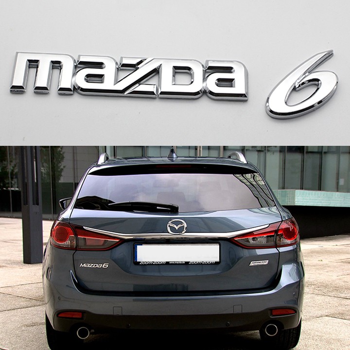 Tem Logo Chữ Nổi MAZDA Dán Trang Trí Xe ( MAZDA 3 - MAZDA 6)