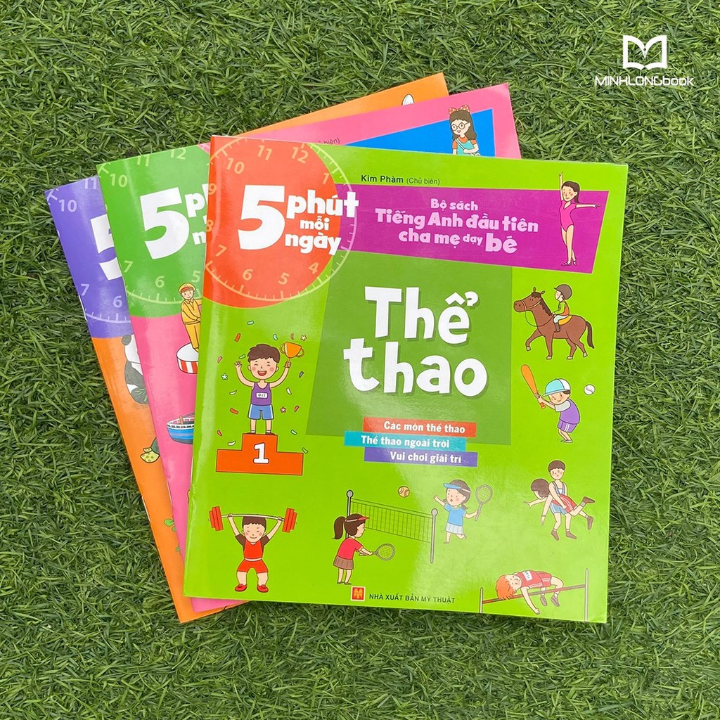 Sách: Combo 5 Phút Tiếng Anh Mỗi Ngày - Tiếng Anh Đầu Tiên Cha Mẹ Dạy Bé (Trọn Bộ 8 Cuốn)