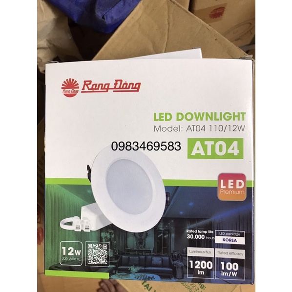 Đèn Led âm trần Downlight 110/12W D AT04L/RẠNG ĐÔNG