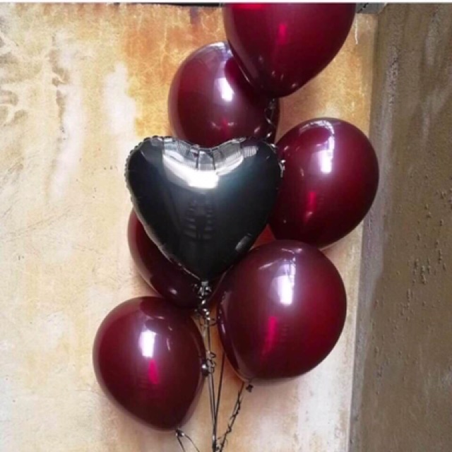 Bóng tròn màu đỏ rượu vang đậm trong size 10&quot;