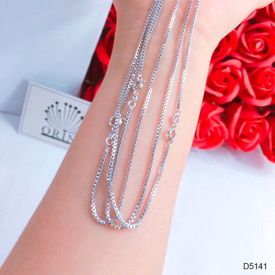 Dây chuyền bạc , dây mạ bền màu cao cấp Orin D5141