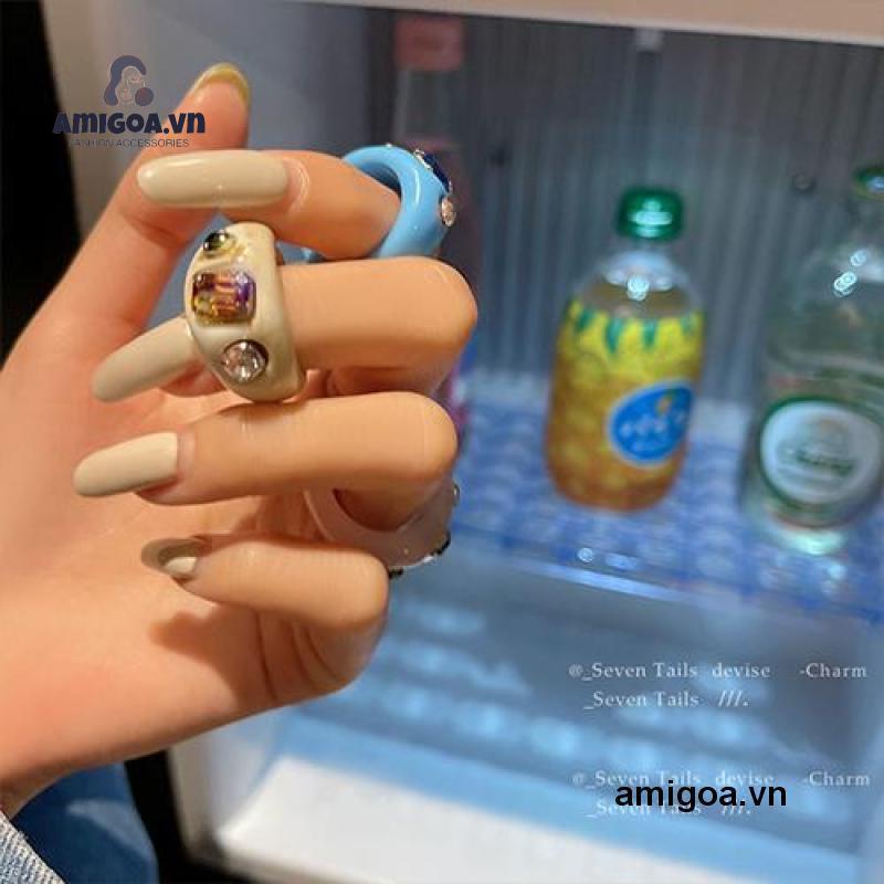 ✨✨Nhẫn Hở acrylic acrylic Thiết Kế Độc Đáo Thời Trang