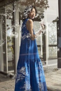 Gảm 50% Đầm Linen đuôi cá dáng dài