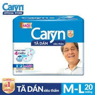 Bỉm người già - tã dán caryn size m-l bịch 20 miếng