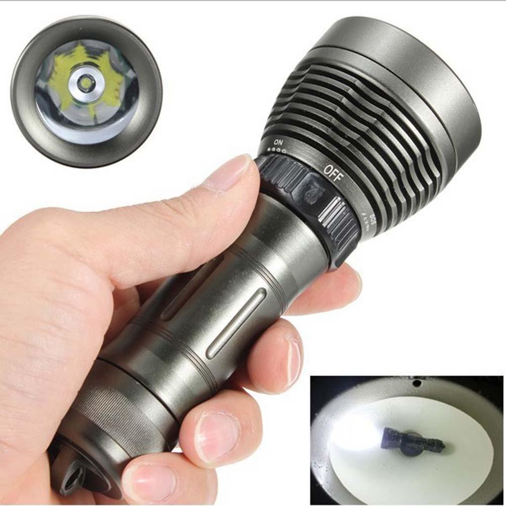 Super Bright 80m LED Diving Flashlight Torch Scuba Light Lamp Waterproof
