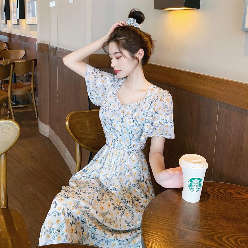 [Mã HANGXINH1 giảm 50k đơn tối thiểu 200k] Váy hoa nữ mẫu mới nhất hàng Quảng Châu cao cấp V160 (KÈM ẢNH THẬT)