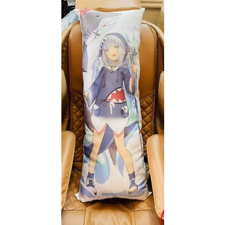 Gối ôm gawr gura-Hololive dài 1mx40cm