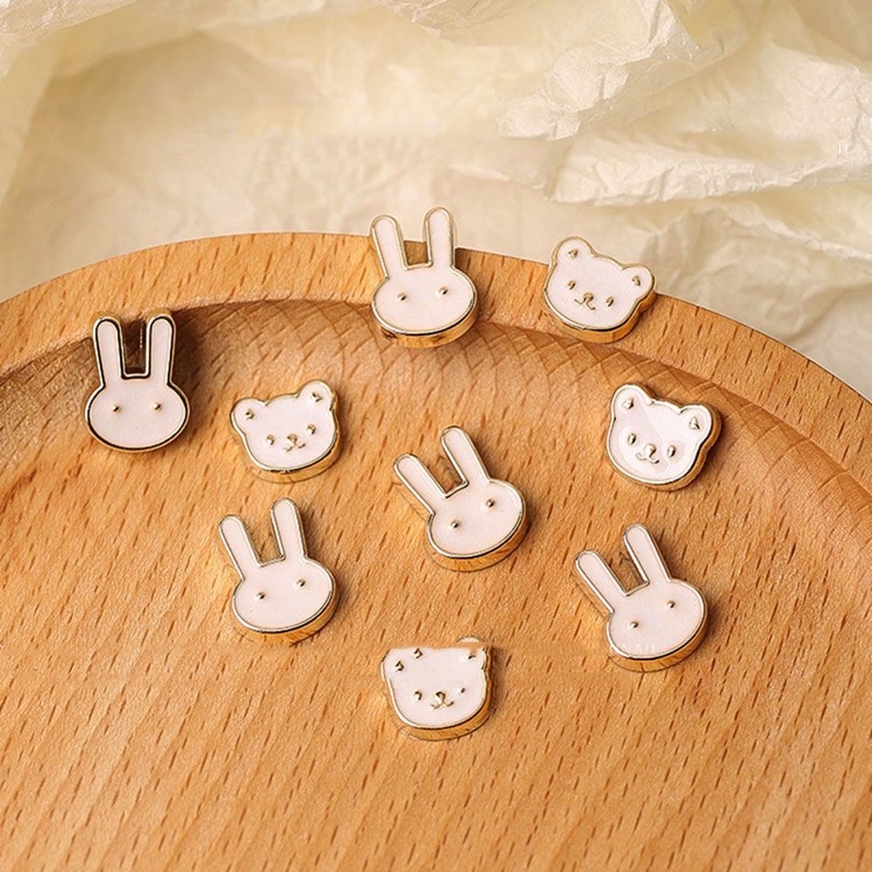 Set 5 charm gấu, thỏ, sao, nơ