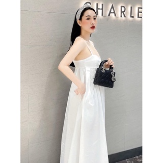 Váy đầm hai dây maxi dáng xoè