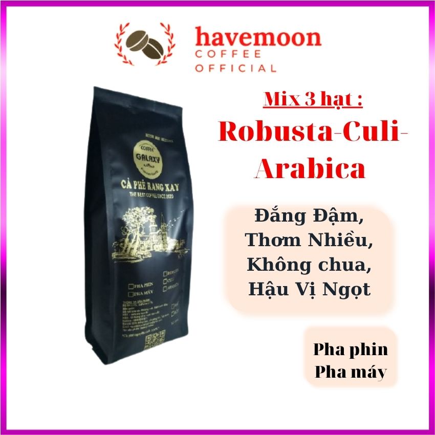 Cafe Nguyên Chất Mix 3 Hạt Cà Phê Robusta Culi Và Arabica Pha Phin, Pha Máy Đắng Đậm, Thơm Nhiều, Không chua Hậu Vị Ngọt | BigBuy360 - bigbuy360.vn