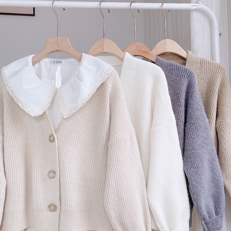 Cadigan dáng ngắn 3 cúc | BigBuy360 - bigbuy360.vn