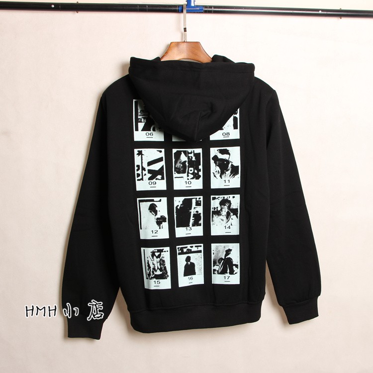 [ORDER] Áo Hoodie BIGBANG in lì đen trắng cosplay GD