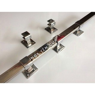 Giá đỡ thanh treo quần áo cho shop thời trang - tay đỡ thanh hộp 15 x 30 mm cốc đỡ thanh treo quần áo