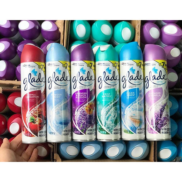 Chai xịt phòng Glade sịt phòng Hoa Oải Hương/Tuyệt tác hương hoa/Hương chanh xịt phòng ,khử mùi 280ml