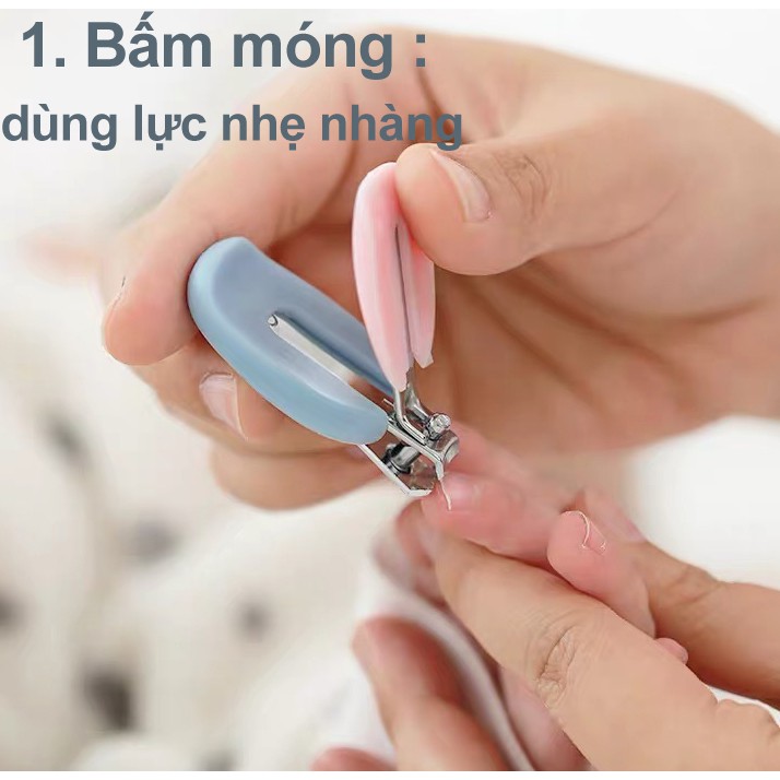 Bộ bấm móng tay cho bé Beedol cao cấp 5 món, cắt móng tay cho bé sơ sinh an toàn CBME