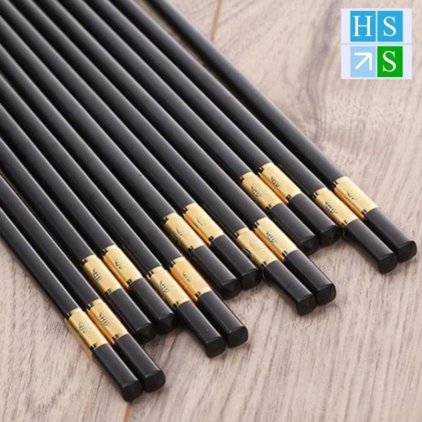Hộp 10 đôi đũa hợp kim cao cấp Hàn Quốc - Chịu nhiệt độ cao chống trơn trượt, chống mốc, mối mọt - HS Shop Thủ Đức