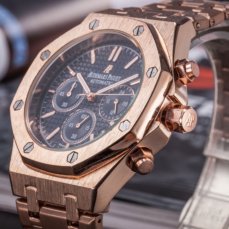 Ap Đồng Hồ quartz Ba Mắt Kim Nhỏ Bằng Thép Trơn Có Lịch Doanh Nhân Cho Nam