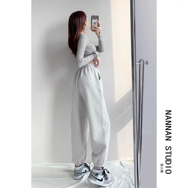 QUẦN BOM NỈ 2 MÀU
