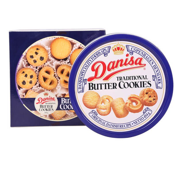 [Hàng chính hãng] Bánh quy bơ DANISA Butter cookies 454g có túi xách sang trọng