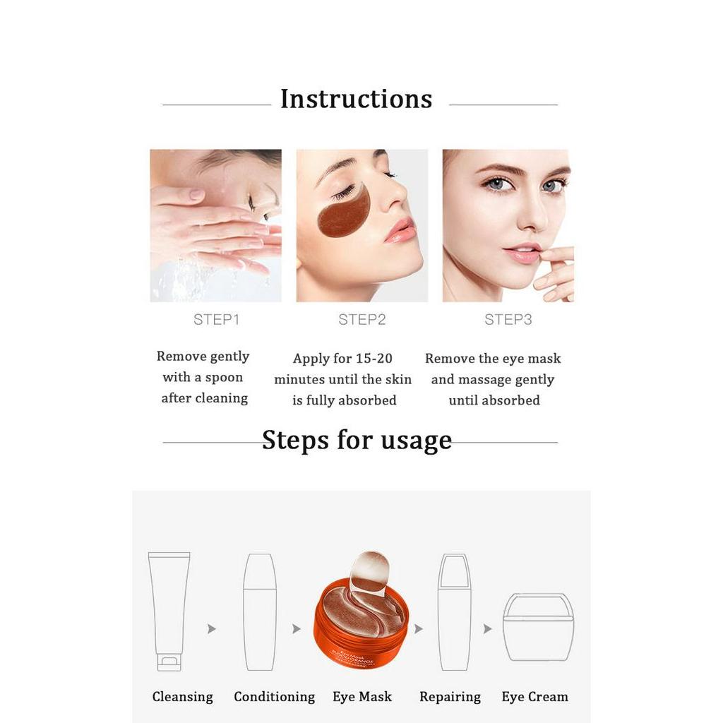 Set 60 Miếng Mặt Nạ Mắt Images Chứa Collagen Và Vitamin C Dưỡng Ẩm Ngừa Nếp Nhăn Và Loại Bỏ Quầng Thâm Hiệu Quả