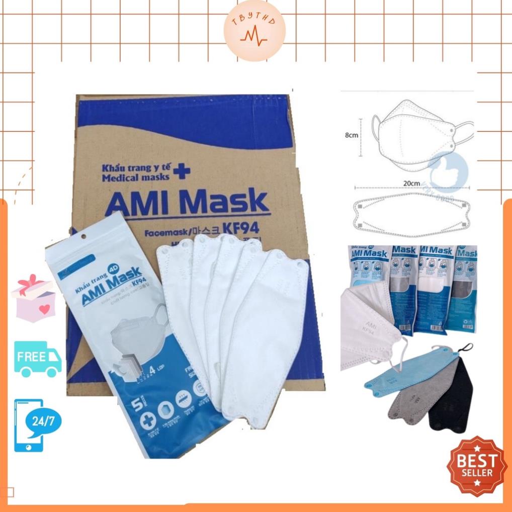 Khẩu Trang  AMI KF94 4 Lớp Chống Bụi Mịn Và Kháng Khuẩn Hàng Cao Cấp- Hàng Chất Lượng Cao