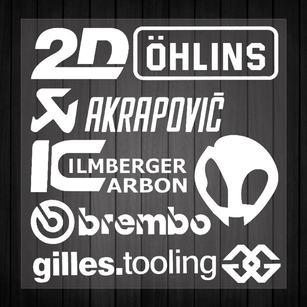 Miếng Dán Trang Trí Kính Chắn Gió Trước Bên Hông Xe Mô Tô BMW HP4 RK DID PIRELLI GoPro Kiểu Retro