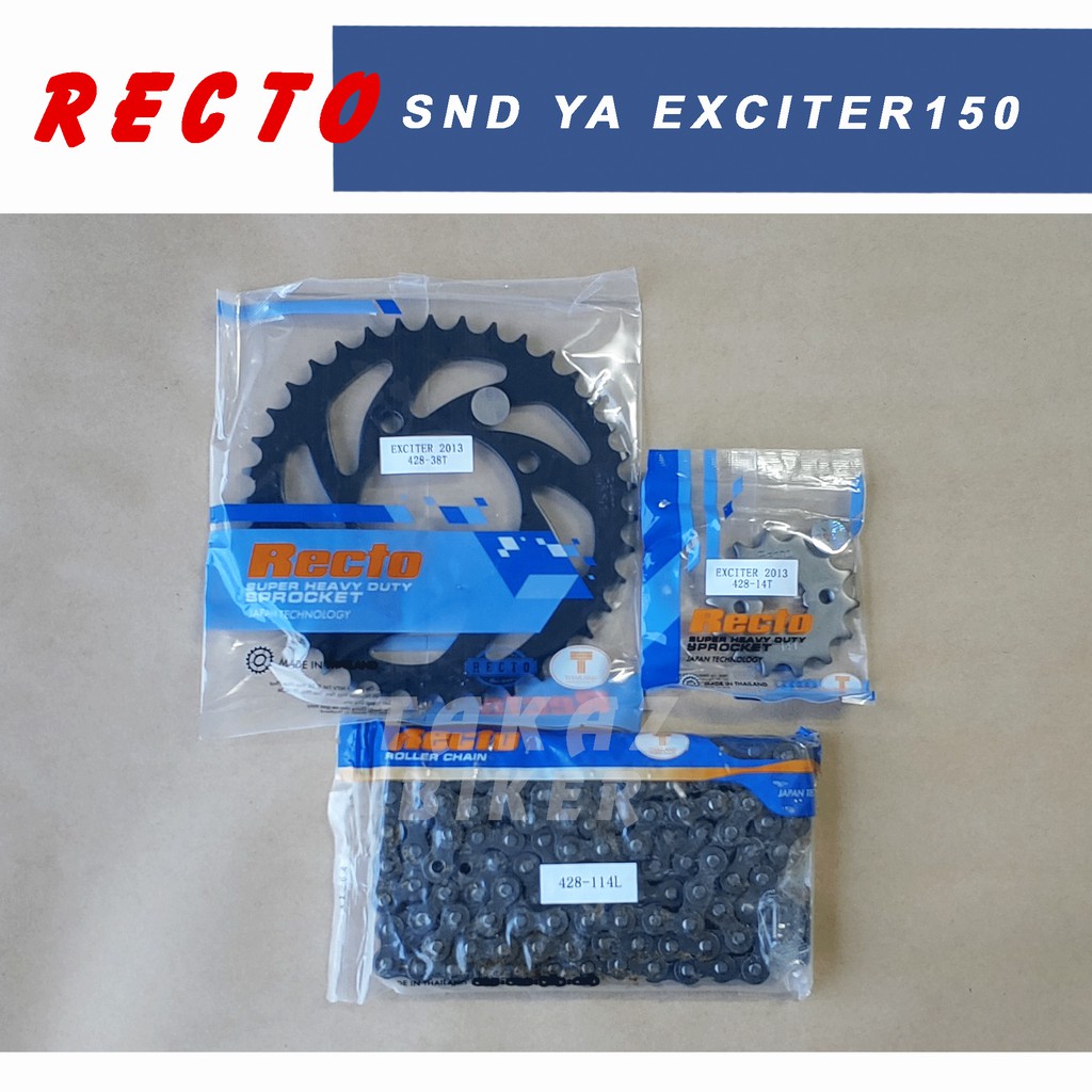 B3  Sên Nhông Đĩa Recto Dùng Cho Xe Exciter 150cc - FZ 150cc made Thái Lan nhập khẩu