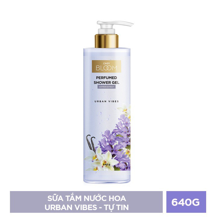 Sữa Tắm Nước Hoa Cindy Bloom 640g Giữ Ẩm Dưỡng Trắng Làm Sạch Bụi Bẩn Lưu Hương 24h Hàng Chính Hãng - HT177