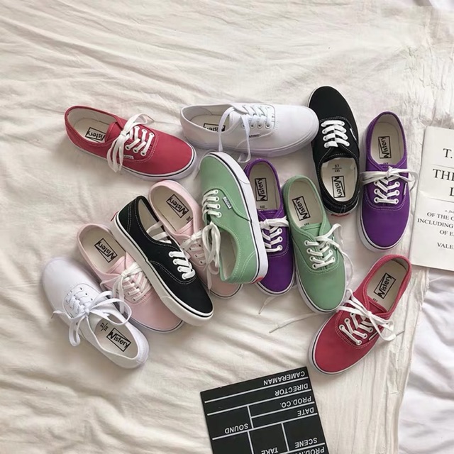 [ sẵn 35 36 38] Giày dáng vanzz colorful nữ