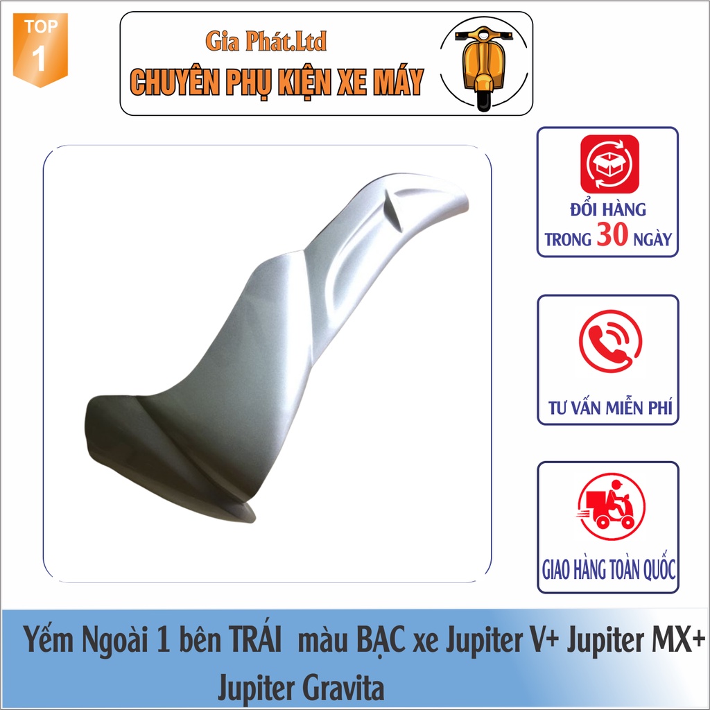 Yếm Ngoài ĐỦ MÀU gắn xe Jupiter V+ Jupiter MX+ Jupiter Gravita nhựa ABS cao cấp