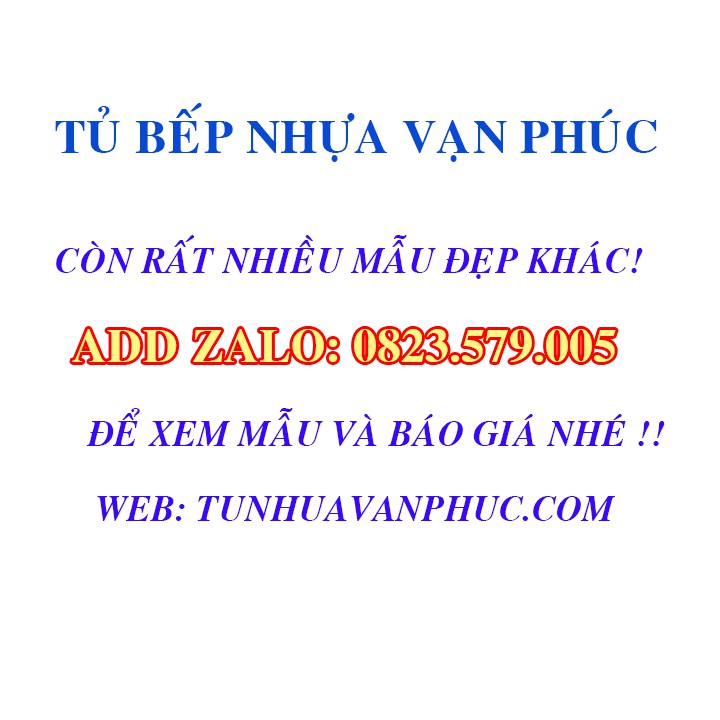 [TỦ BẾP TPHCM] Thiết kế tủ bếp theo kích thước yêu cầu - Nhựa Vincophast chống ẩm cao cấp