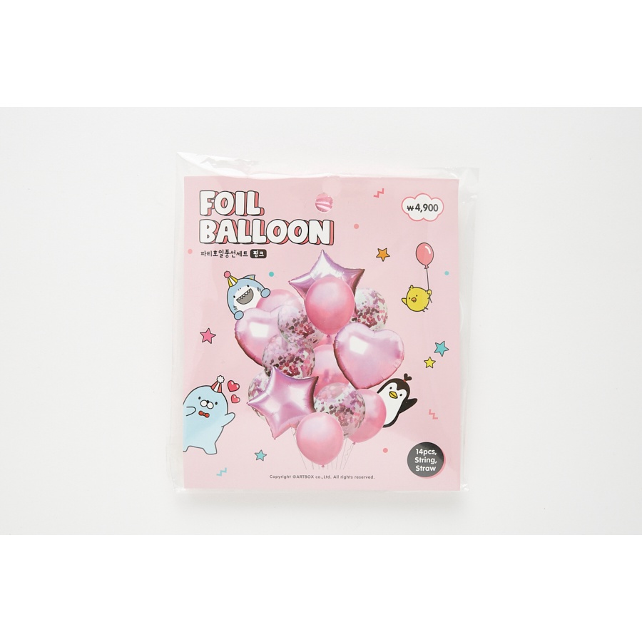 Set Bong Bóng ARTBOX Hàn Quốc Tông Màu Hồng Dùng Để Trang Trí Tiệc