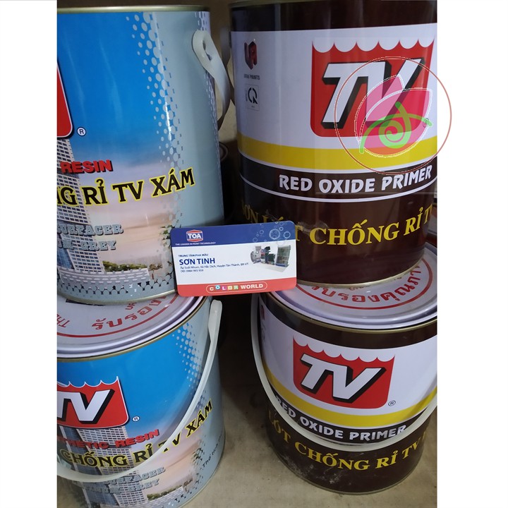 Sơn Lót chống rỉ TV màu đỏ hoặc xám 3L