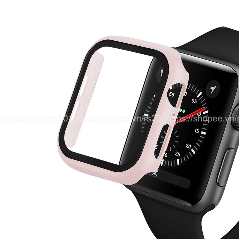 ỐP VIỀN dành cho APPLE WATCH kèm KÍNH CƯỜNG LỰC, bảo vệ toàn diện cho đồng hồ APPLE WATCH 38mm 40mm 42mm 44mm