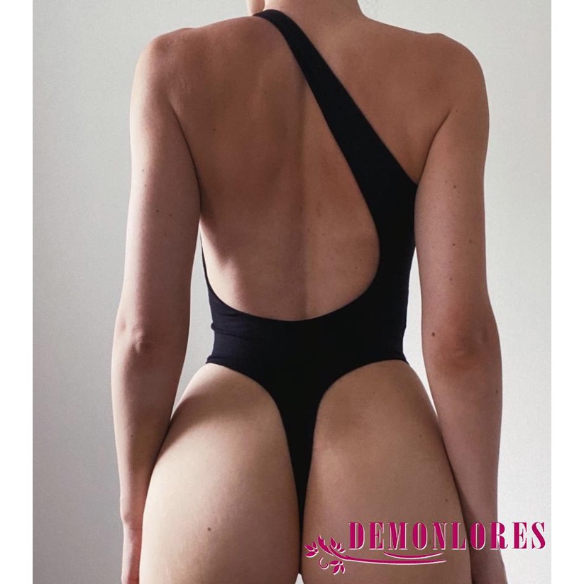 Bộ áo liền quần không tay hở lưng màu trơn dành cho nữ