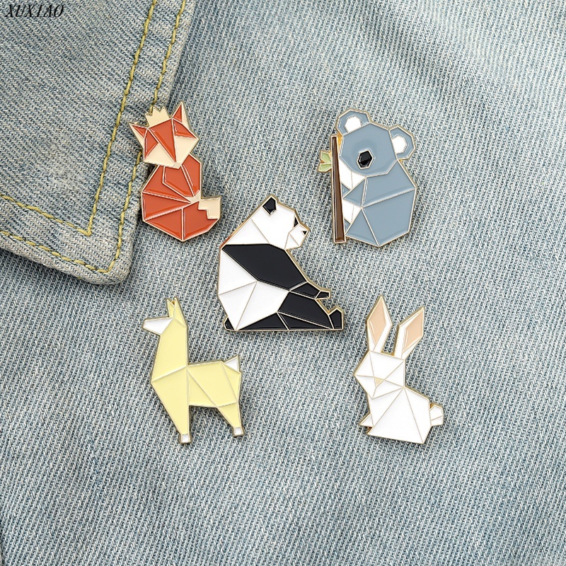 Set 5 Ghim Cài Áo Hình Động Vật Đáng Yêu