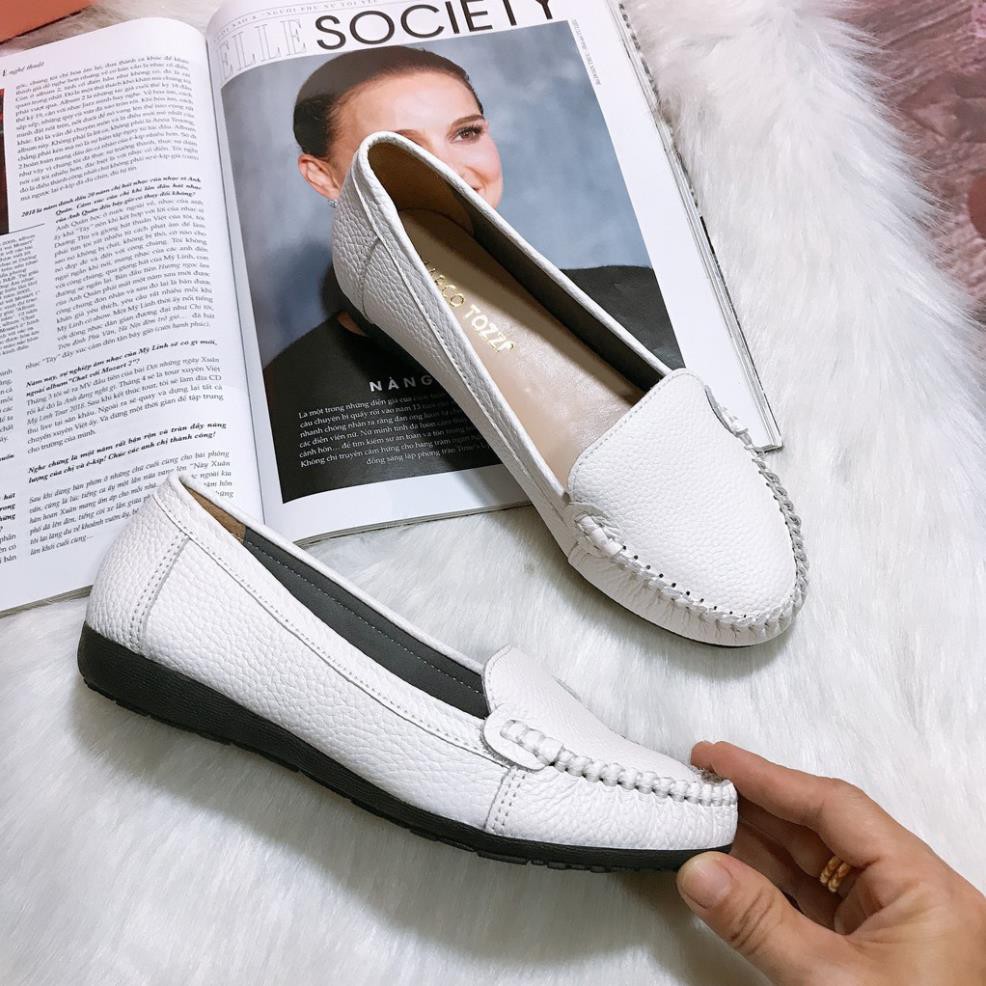 Giày Lười Giày Mọi Nữ Chất Da Bò Đế Bằng Chống Trượt Không Thấm Nước Hàng Chính Hãng Ba Màu Y Hình | BigBuy360 - bigbuy360.vn