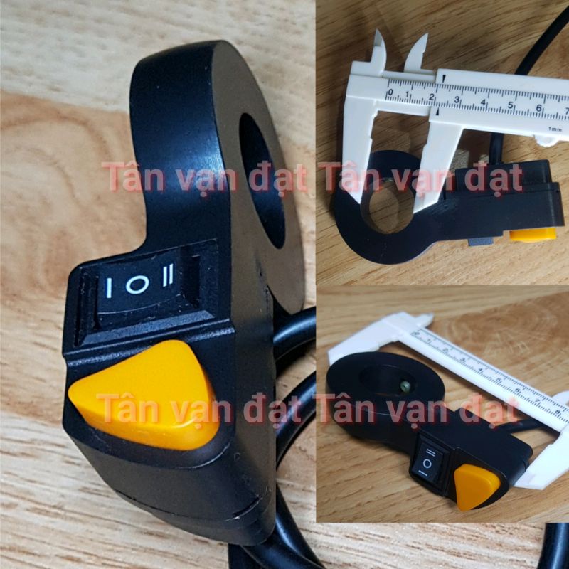 Công tắc Tắt Mở màu Đen kèm nút Passing màu Cam cho đèn trợ sáng L4 L4X L6