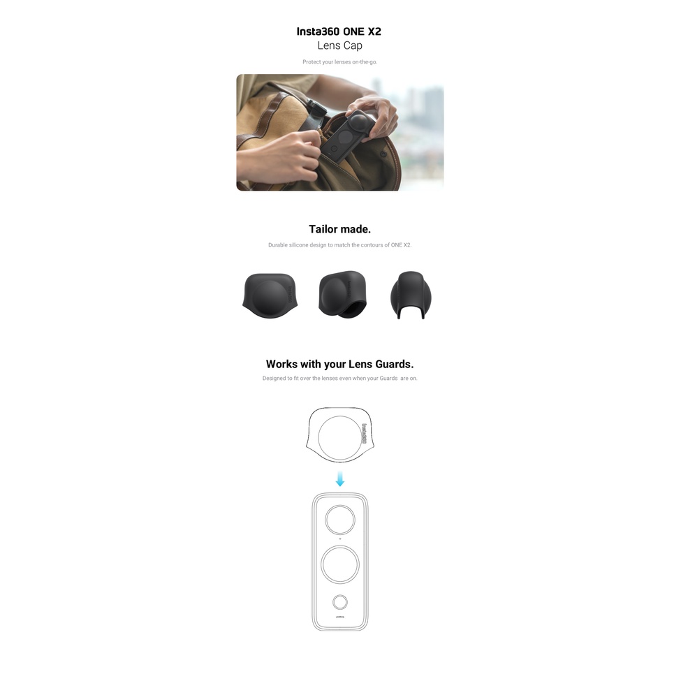 Mới Nắp Bảo Vệ Ống Kính Máy Ảnh Insta360 ONE X2