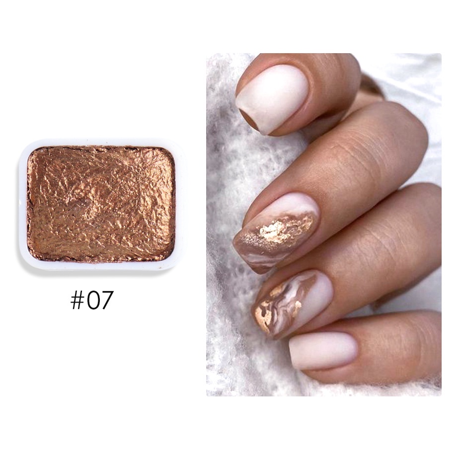 Set 6 Màu Nhũ Nước Ngọc Trai Làm Nail Vẽ Loang Siêu Đẹp