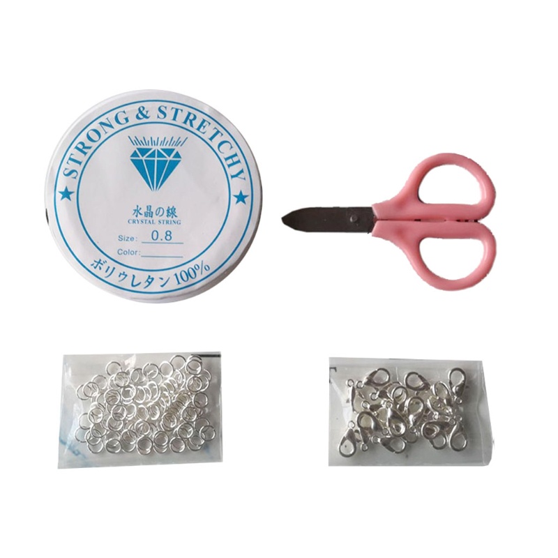 Set hạt nhựa acrylic 4mm họa tiết chữ cái tiếng anh màu cầu vồng dùng làm vòng tay cho bé