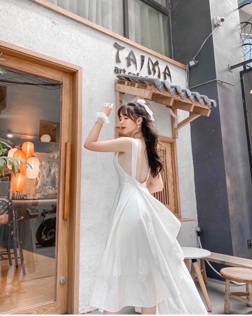 [Mã FAGREEN1505 giảm 10% tối đa 30K đơn 99K] Đầm trắng bèo sau (kèm hình thật) | BigBuy360 - bigbuy360.vn