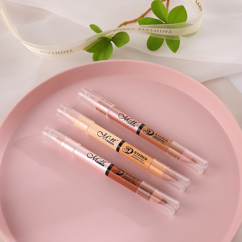 [Hàng mới về] Bút che khuyết điểm dạng lỏng hai đầu 2 màu sắc lâu trôi chống thấm nước